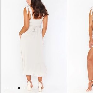 Show Me Your Mumu Claire Midi Bridesmaid Dress, Show Me The Ring Crisp